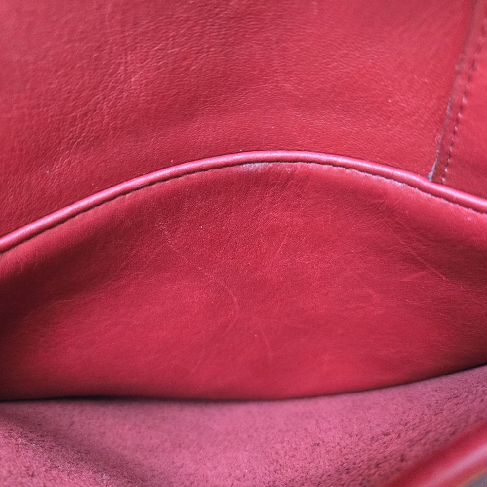 Vintage Coach Large Side Pack In Red - Picture 11 of 13